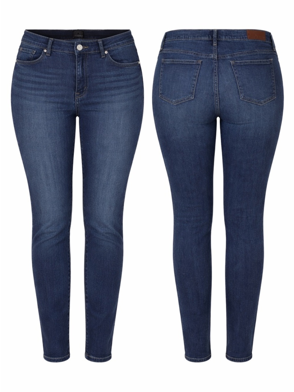 GAP Girlfriend Jeans 12/31 Straight Relaxed Fit Mid Rise Blue Denim Stretch - Picture 2 of 8